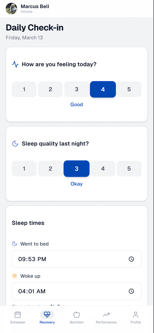Daily check-in takes 30 seconds