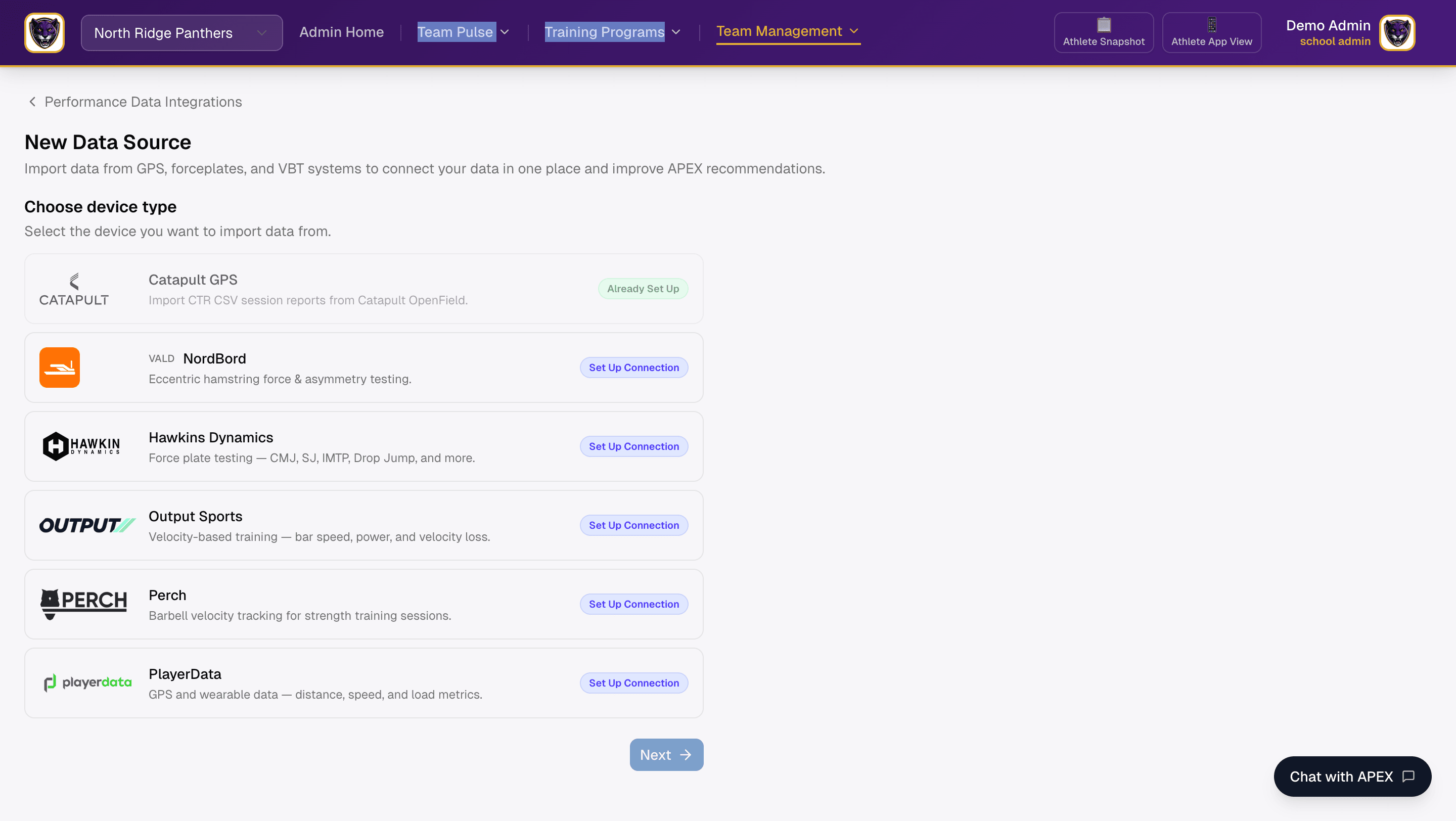 Connect GPS, force plates, and VBT systems in one place